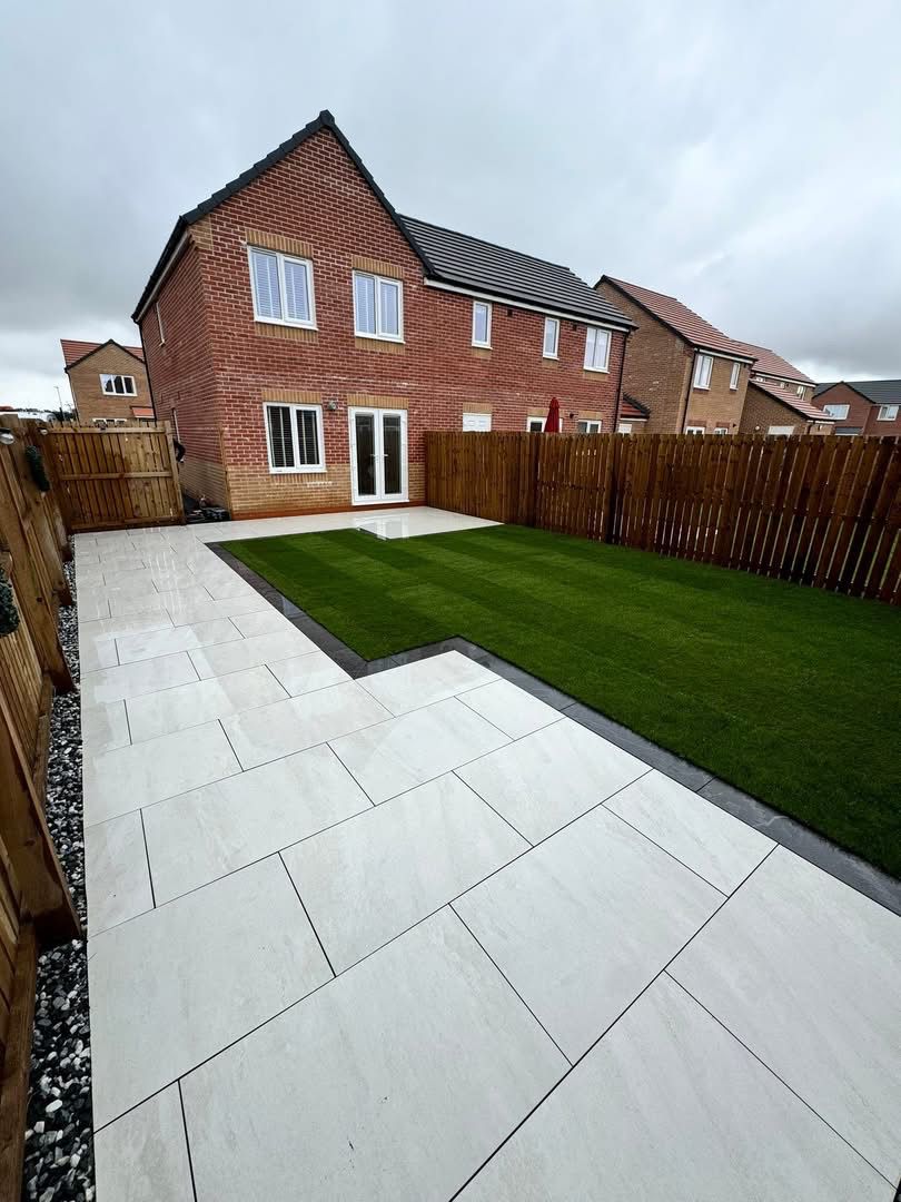Premium porcelain patio installation in the North East